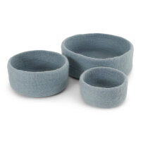 Filz Brotkorb blau L