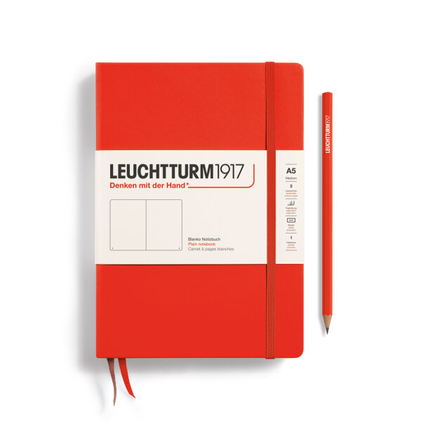 Notizbuch Medium (A5), Hardcover, 251 nummerierte Seiten, Lobster, blanko