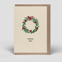 Klappkarte Weihnachtskranz