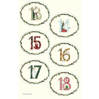 Adventkalendertüten Set mit Zahlenaufklebern