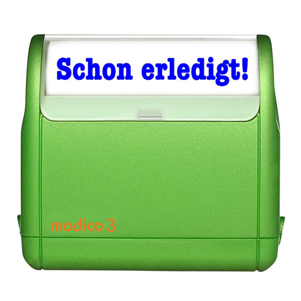 Schon erledigt! (M3 Stempel)