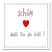 Servietten – Schön dass du ... taupe