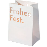 Weihnachtskarte Lichttüte Frohes Fest