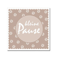 Servietten – kleine Pause mini/taupe