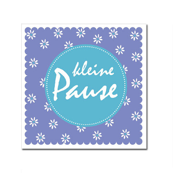 Serviette Pause mini/blau