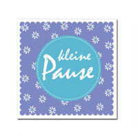 Serviette Pause mini/blau