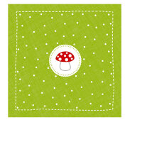 Serviette Glückspilz mini/grün