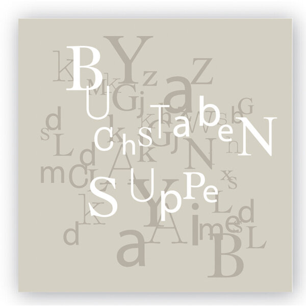 Servietten – Buchstabensuppe