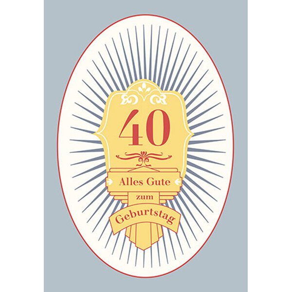 Geburtstagskarte 40