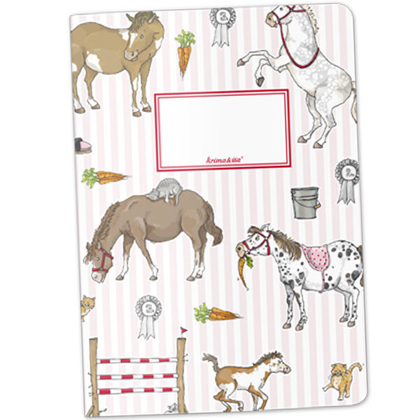 Notizheft A5 kariert Pony