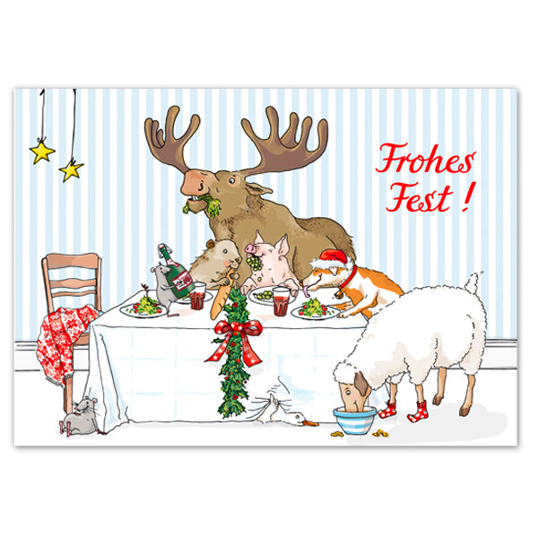 Postkarte Festtagsschmaus