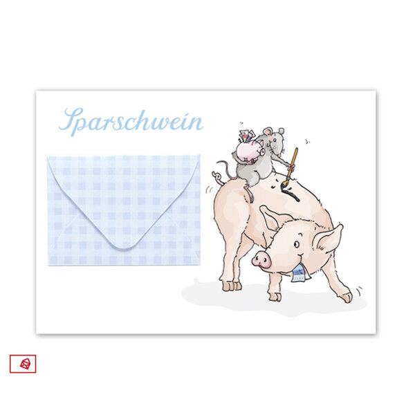 Briefchenkarte Sparschwein