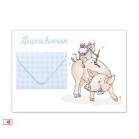 Briefchenkarte Sparschwein