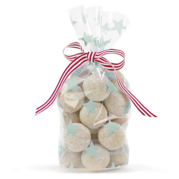 Tütchen transparent – Sterne türkis