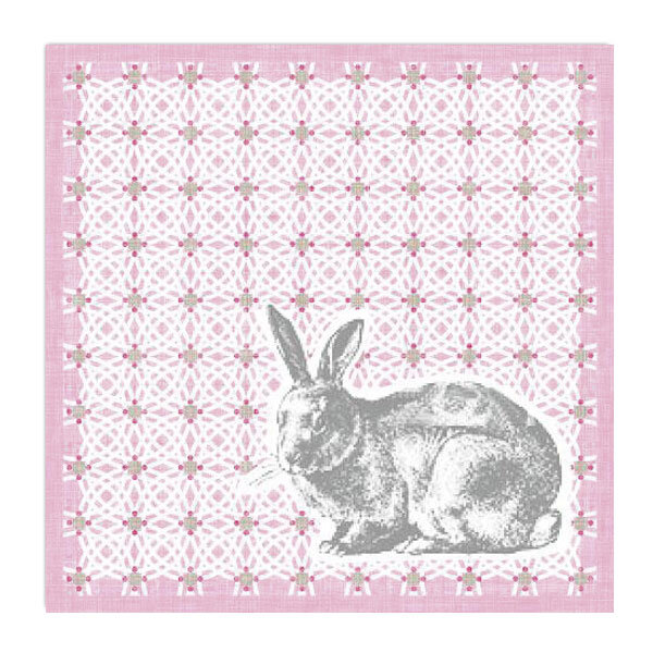 Serviette Hase rose