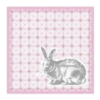 Serviette Hase rose