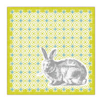 Serviette Hase  grün