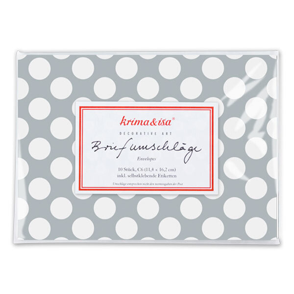 Briefumschlag Punkte grau