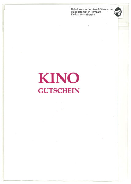 Karte KINO Gutschein