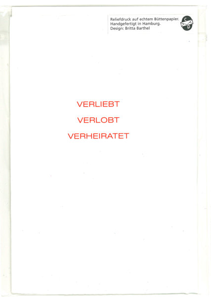 Karte VERLIEBT..