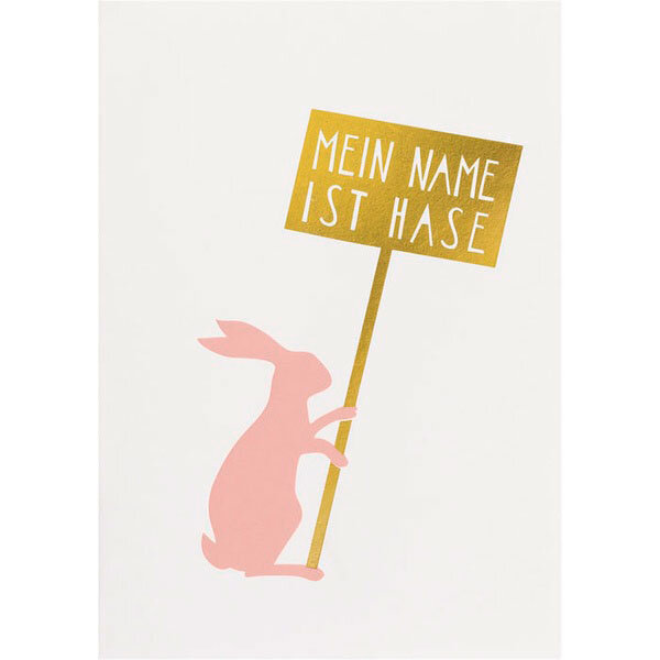 Postkarte Ostern – Mein Name ist Hase