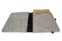 TB 20x25 Leder/Filz +3Klammern + Tablettasche