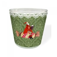 Teelicht-Glas mit Transparentpapier