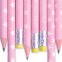 Bleistift Sterne rosa