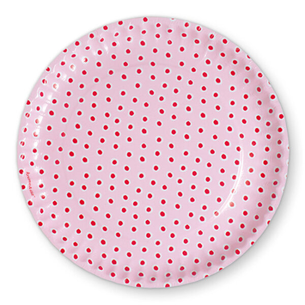 Pappteller Tupfer Rosa