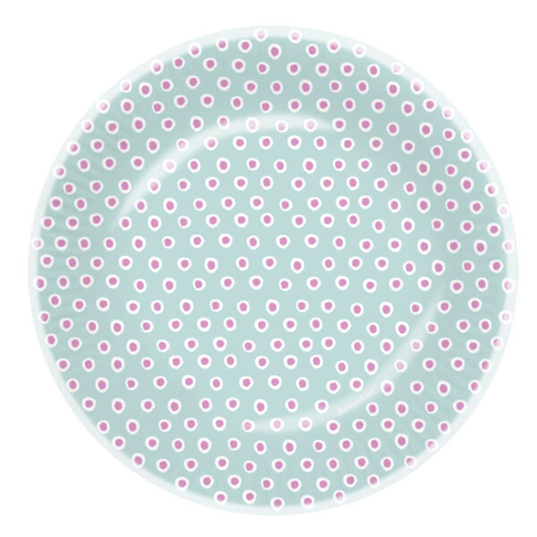 Pappteller Tupfer Türkis