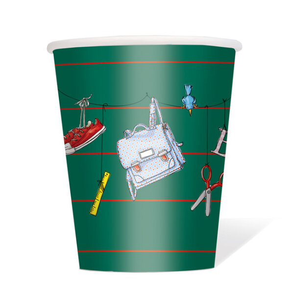 Pappbecher Schulkind