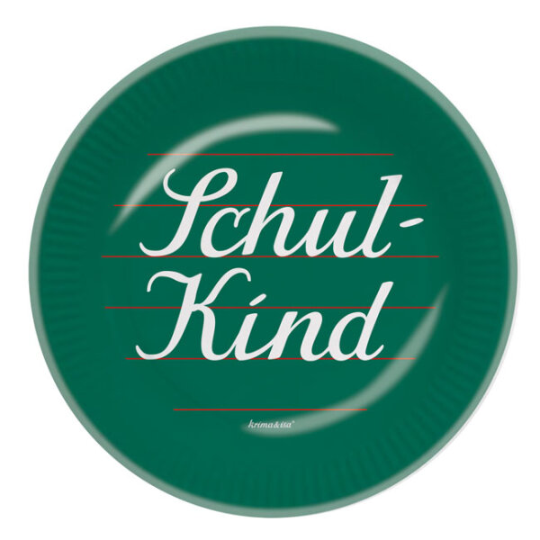 Pappteller Schulkind