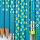 Bleistift Tupfer türkis