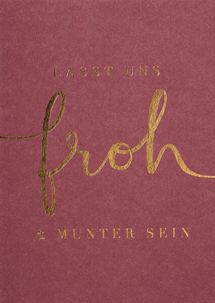 Weihnachtspostkarte – Lasst uns froh & munter sein