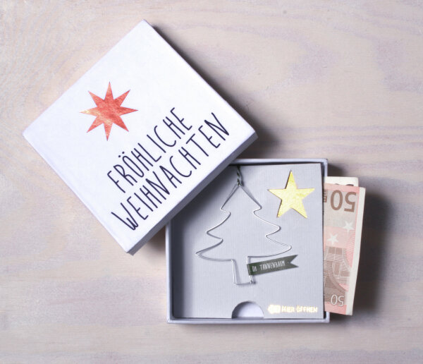 Winter Geldgeschenkbox Fröhliche Weihnachten