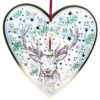 Adventkalender Herz gold