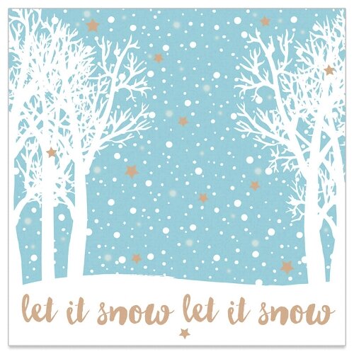 Servietten Winterbäume – let it …