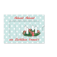 Schiebekarte Adventskranz