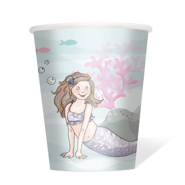 Pappbecher Meerjungfrau