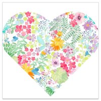 Serviette Herzform