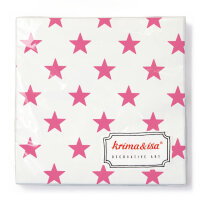 Servietten – Sterne pink