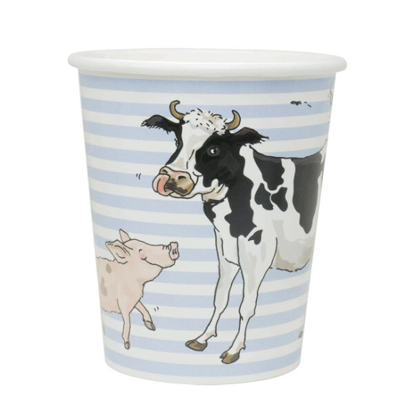 Pappbecher Bauernhof