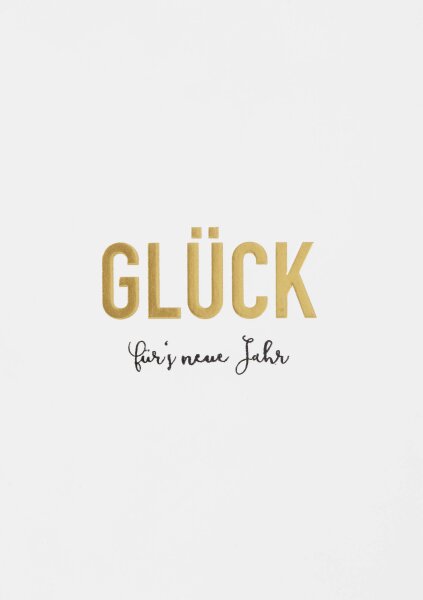Karte – Glück fürs neue Jahr
