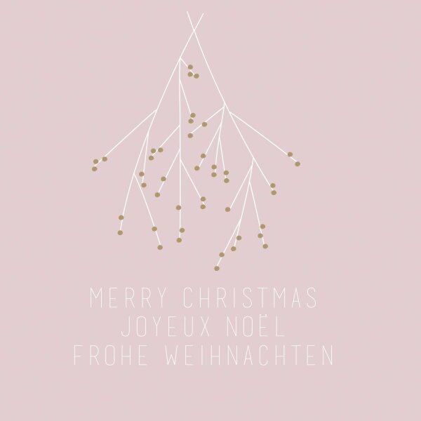 Servietten – rosa Mistel