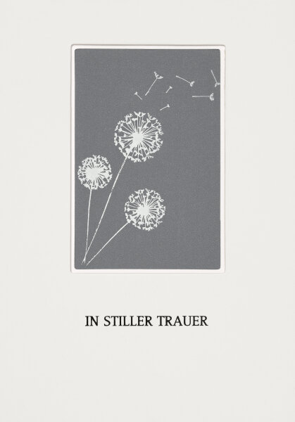 Passepartout Trauerkarte – Pusteblume