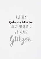 Glitzer Postkarte