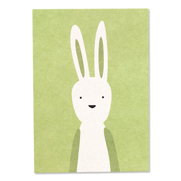 Postkarte  Hase Langohr