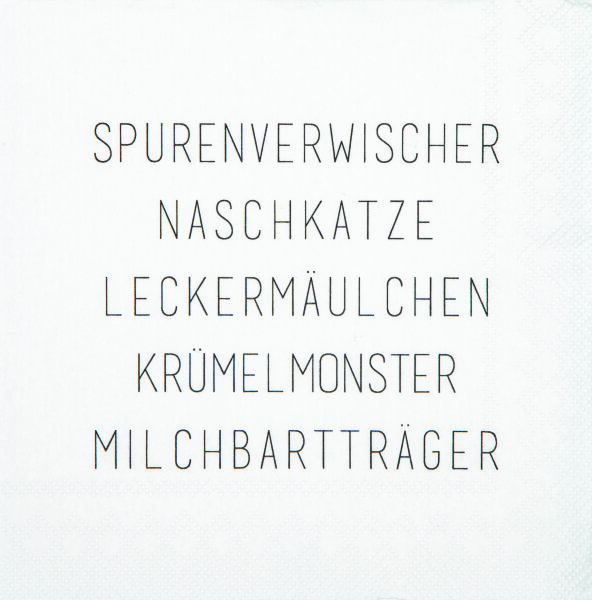 Cocktailservietten – Spurenverwischer …