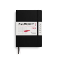 Wochenkalender Medium A5 2026 black