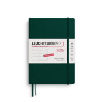 Wochenkalender medium A5 2026 forest green